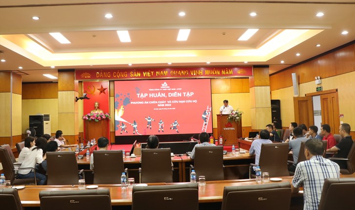 Tổng công ty Thép Việt Nam - CTCP tổ chức tập huấn công tác PCCC và CNCH năm 2022