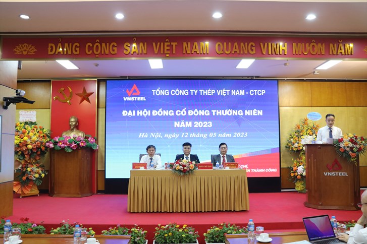 Đại hội đồng cổ đông thường niên VNSTEEL năm 2023: Tiến hành chia cổ tức tiền mặt cho các cổ đông