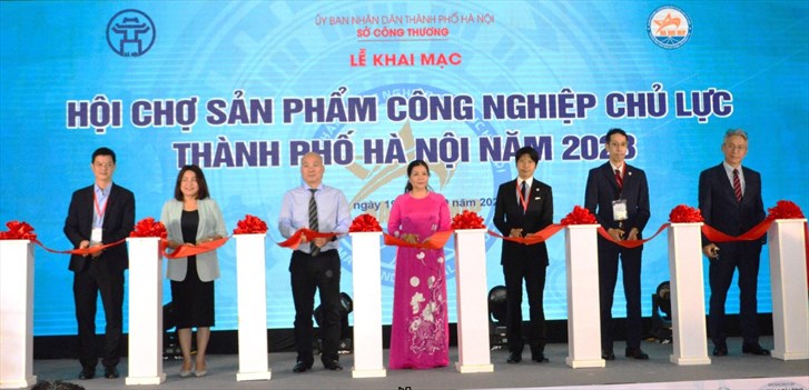 VNSTEEL Thăng Long tham gia hội chợ sản phẩm công nghiệp chủ lực Thành phố Hà Nội năm 2023