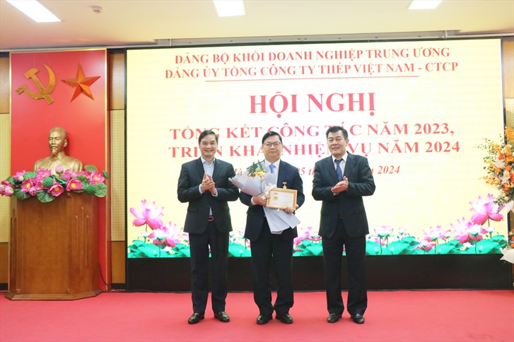 Đảng ủy Tổng công ty Thép Việt Nam tổ chức Hội nghị Tổng kết công tác năm 2023, triển khai nhiệm vụ công tác năm 2024