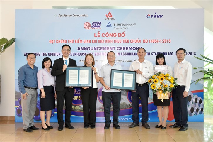 Công ty Tôn Phương Nam đạt chứng nhận kiểm kê khí nhà kính theo Tiêu chuẩn ISO 14064-1:2018