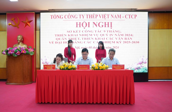 Tổng công ty Thép Việt Nam - CTCP tổ chức Hội nghị Sơ kết công tác 9 tháng, triển khai nhiệm vụ công tác quý IV năm 2024.