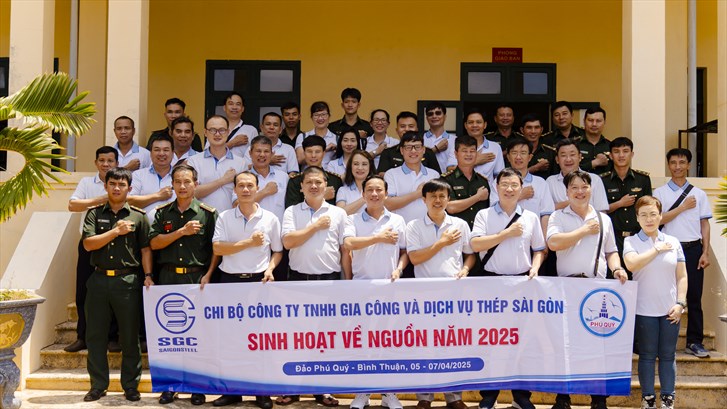 Hành trình về nguồn 2025 đầy ý nghĩa của Chi bộ Công ty TNHH Gia công và Dịch vụ Thép Sài Gòn hướng tới Kỷ niệm 50 năm Ngày Giải phóng miền Nam, thống nhất đất nước (30/4/1975 - 30/4/2025)