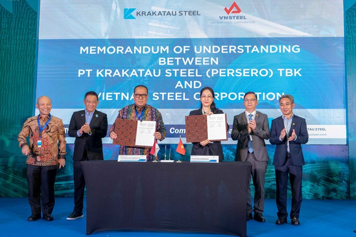 VNSTEEL ký thoả thuận hợp tác với doanh nghiệp thép lớn nhất Indonesia