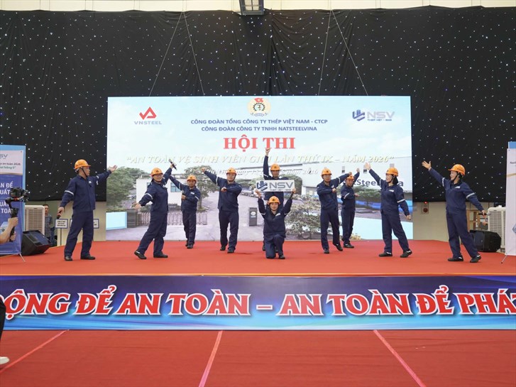 Công ty TNHH NatSteelVina (Thép Việt - Sing): Tinh thần thép tại Hội thi An toàn vệ sinh viên giỏi lần thứ 9