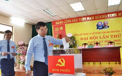 Đảng bộ Công ty cổ phần Tôn mạ Vnsteel Thăng Long tổ chức Đại hội thí điểm Bầu Bí thư trực tiếp tại Đại hội