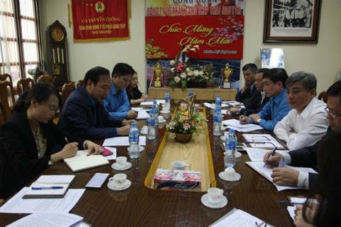 Công đoàn Công thương Việt Nam tới thăm và làm việc với Công đoàn Công ty CP Gang thép Thái Nguyên