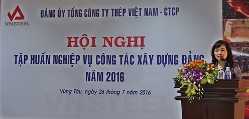 Đảng ủy Tổng Công ty Thép Việt Nam – CTCP tổ chức hội nghị tập huấn nghiệp vụ công tác Đảng năm 2016